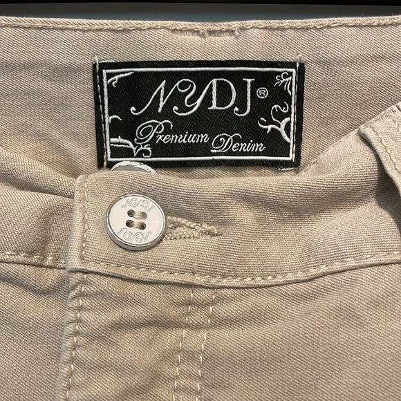 NYDJ vintage flares in khaki. - Picture 3 of 4